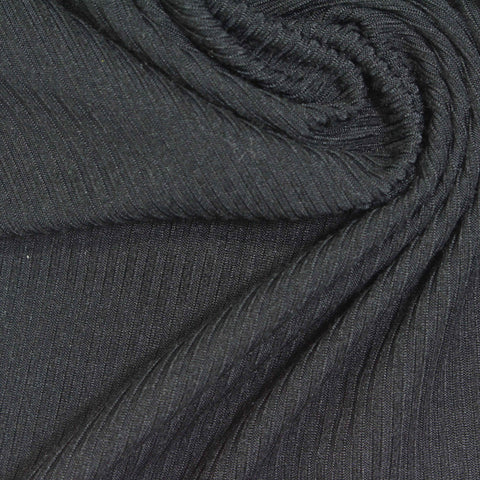 Dark Charcoal Ribbed Rib Knit, Polyester
