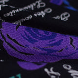 Purple Flowers Jersey Knit, Viscose — photo 2