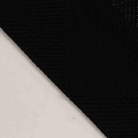 Black Marl Rib Knit, Poly-Viscose, 240 gsm, 170 cm