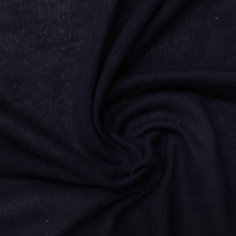 Polyester Stretch Jersey Knit Fabric, 92 gsm, 165 cm — Black