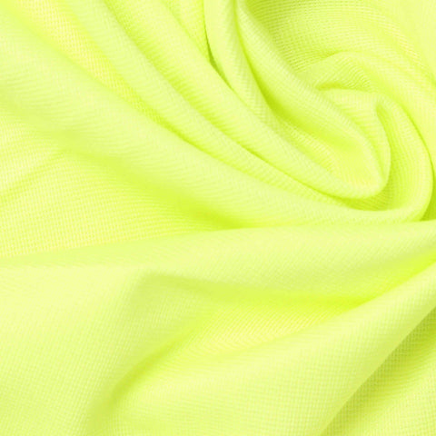 Cotton Polyester Stretch Ponte Knit Fabric, 178 gsm, 180 cm — Yellow