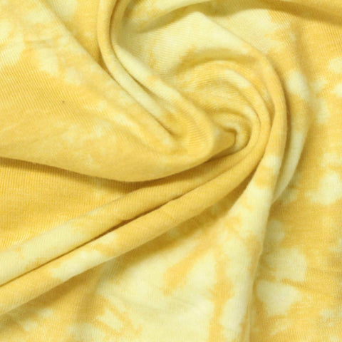 Yellow Abstract Jersey Knit, Poly-Viscose