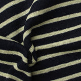 Navy Horizontal-Stripe Interlock Knit, Poly-Acrylic — photo 2