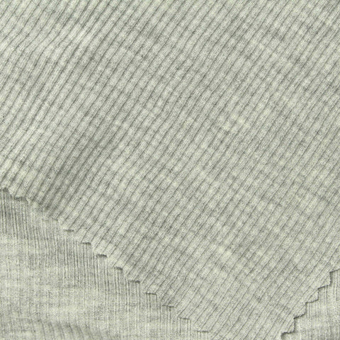 Viscose Stretch Rib Knit Fabric, 180 gsm, 180 cm — Grey, ref EF-253614