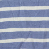 Blue Horizontal-Stripe Jersey Knit, Cotton — photo 2