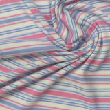 Pink Stripes Jersey Knit, Viscose — photo 2