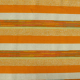 Orange Horizontal-Stripe Rib Knit, Polyester — photo 2