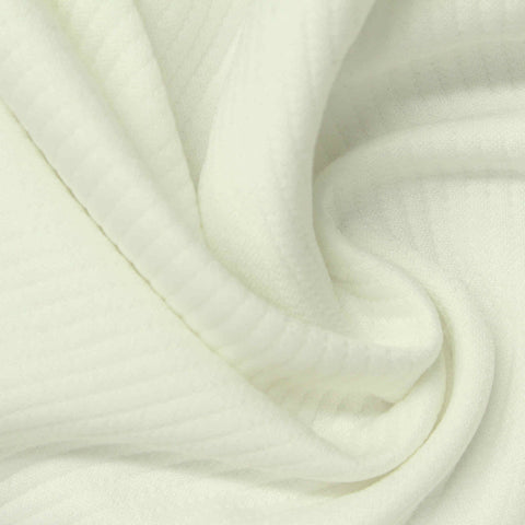 Off-White Stripe Jacquard, Polyester, 305 gsm