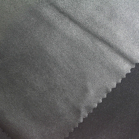 Polyester Stretch Milk Silk Knit Fabric, 220 gsm, 148 cm — Black