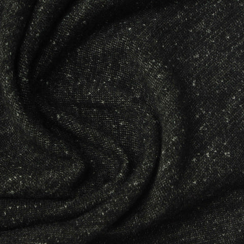 Dark Grey Marl Piqué Knit, Polyester, 280 gsm, 160 cm