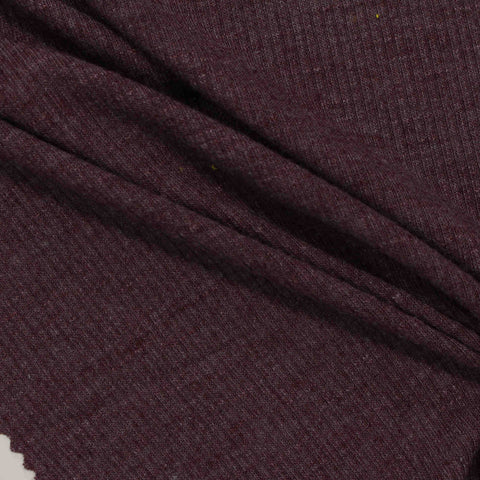 Purple Heathered-Marl Rib Knit, Poly-Viscose