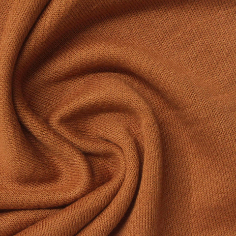 Polyester Cotton French Terry Fabric, 260 gsm — Brown