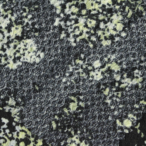 Light Green Abstract Crepe, Polyester