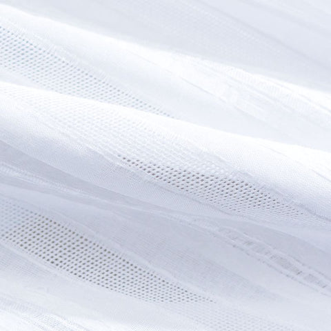 White Vertical-Stripe Jacquard, Cotton-Viscose