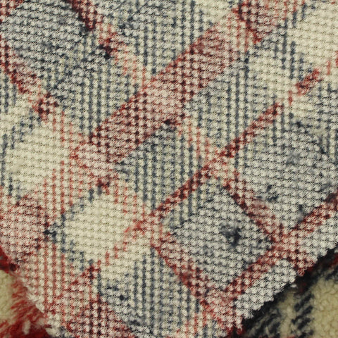 Black Plaid Knit, Polyester, 185 gsm