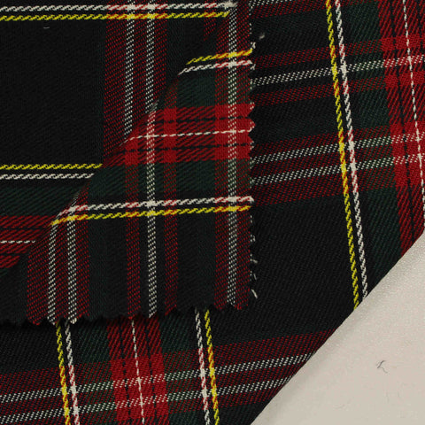 Red Plaid Woven, Poly-Cotton, 195 gsm, 147 cm, ref EF-206137