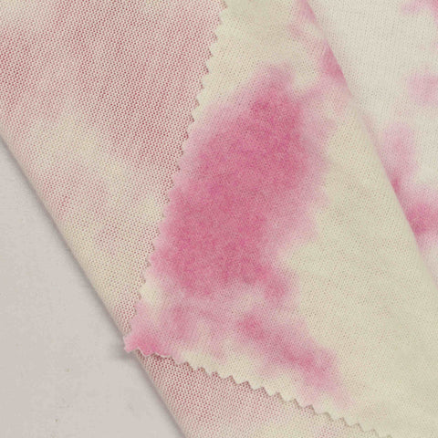 Pink Abstract Jersey Knit, Poly-Viscose