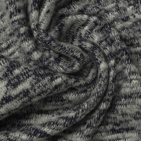 Light Grey Heathered-Marl Jersey Knit, Viscose-Poly, 190 gsm