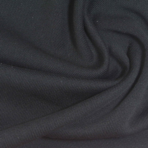 Black French Terry, Cotton-Poly