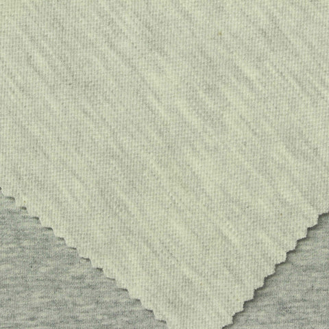 Light Grey Heathered-Marl Scuba Knit, Poly-Cotton, 360 gsm