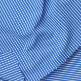 Blue Horizontal-Stripe Jersey Knit, Nylon-Poly — photo 2