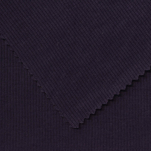 Dark Purple Rib Knit, Polyester