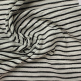 Black Stripe Jersey Knit, Poly-Viscose — photo 2