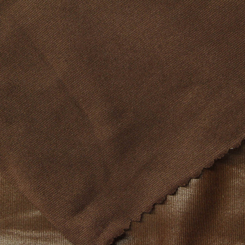Polyester Stretch Milk Silk Knit Fabric, 150 gsm, 150 cm — Brown
