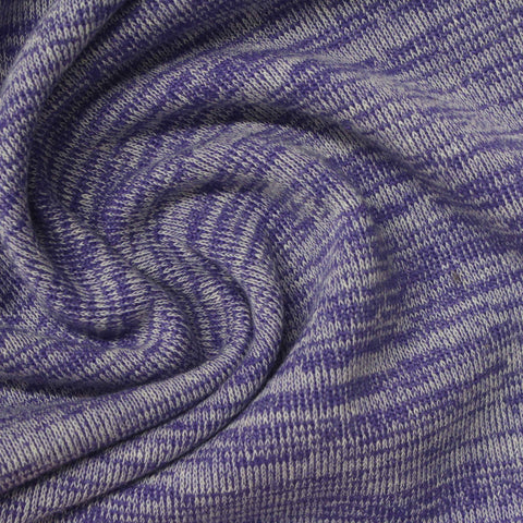 Purple Marl French Terry, Poly-Cotton, 450 gsm