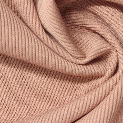 Polyester Stretch Rib Knit Fabric, 230 gsm, 165 cm — Pink, ref EF-246843