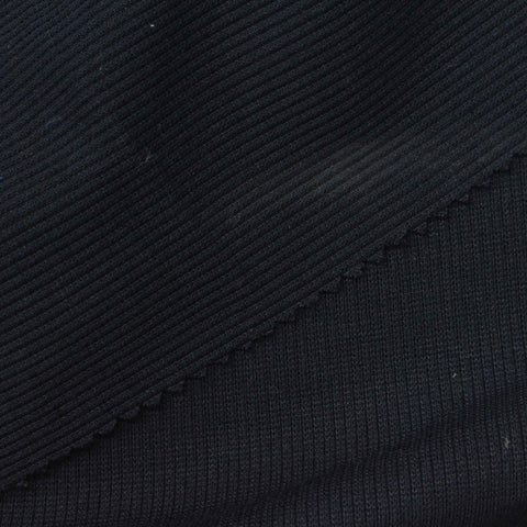 Dark Navy Rib Knit, Polyester