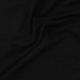 Slub Viscose Cotton Stretch French Terry Fabric, 217 gsm, 175 cm — Black — photo 2