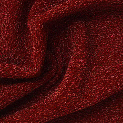 Polyester Metallic Stretch Crepe Fabric, 160 gsm, 150 cm — Red, ref EF-275020