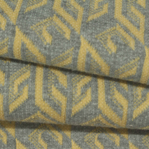 Yellow Geometric Knit, Polyester