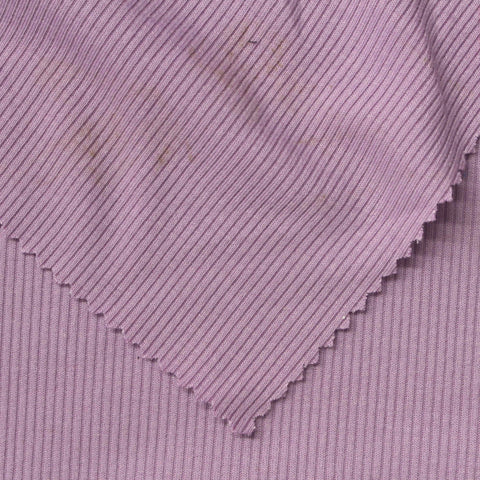 Polyester Viscose Stretch Rib Knit Fabric, 230 gsm — Purple