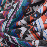 Black Geometric Ponte Knit, Polyester — photo 2
