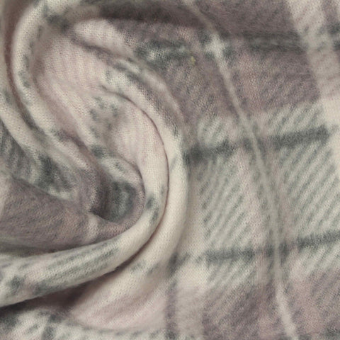 White Plaid Chunky Knit, Polyester