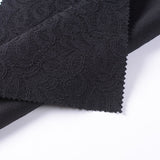 Black Floral Lace, Poly-Viscose — photo 2