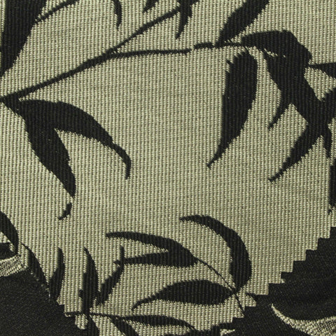 Black Leaves Jacquard, Polyester, 125 gsm