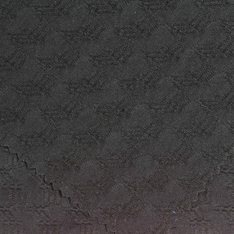 Dark Grey Geometric Jacquard, Spandex