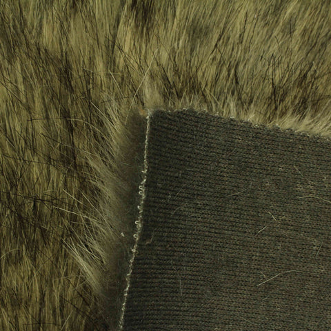 Animal Print Acrylic Polyester Knit Fabric, 550 gsm, 165 cm — Khaki
