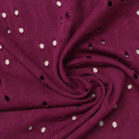 Magenta Eyelet Jacquard, Polyester