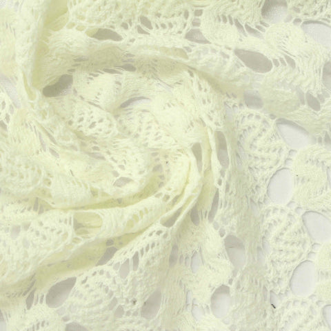 Off-White Openwork Jacquard, Poly-Cotton, 180 gsm