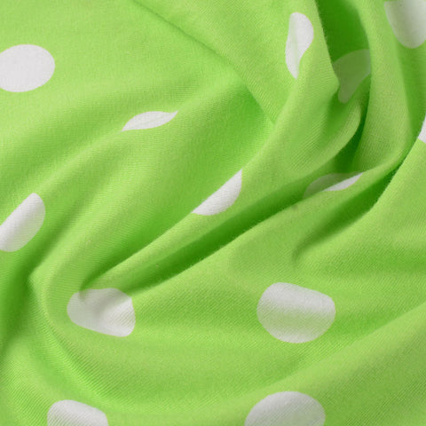 White Dots Jersey Knit, Cotton, 183 gsm