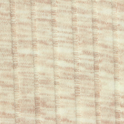 Cream Marl Rib Knit, Poly-Viscose, 230 gsm