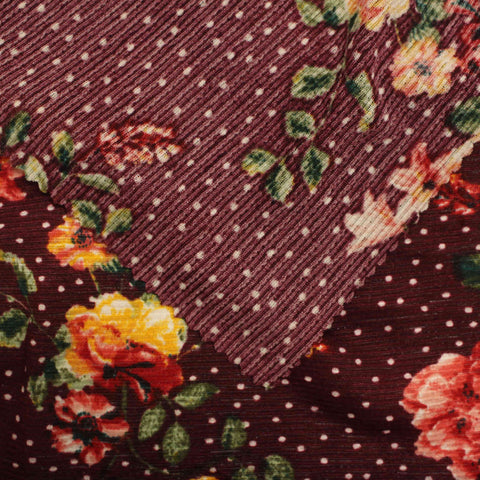 Red Roses Knit, Polyester, 134 gsm