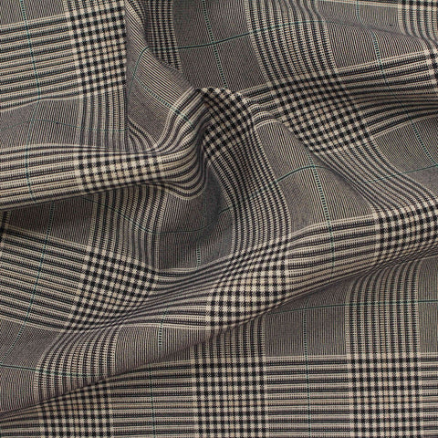 Black Plaid Woven, Polyester