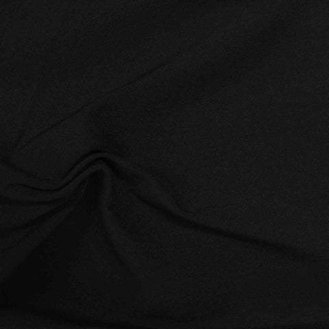 Viscose Nylon Stretch Bengaline Fabric, 276 gsm — Black