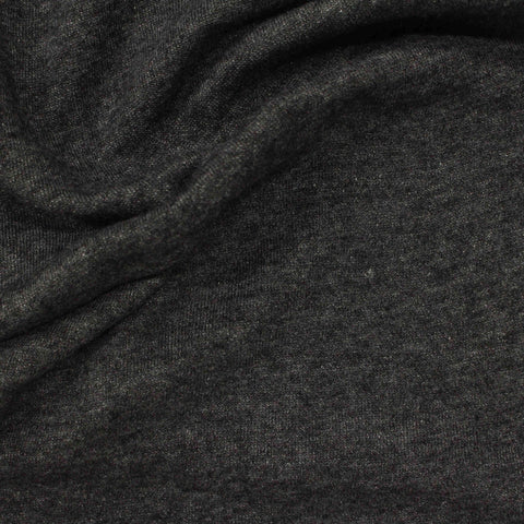 Dark Grey Heather French Terry, Poly-Cotton, 288 gsm