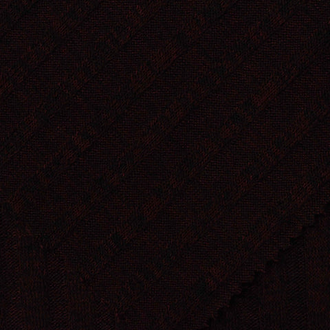 Dark Red Marl Rib Knit, 202 gsm